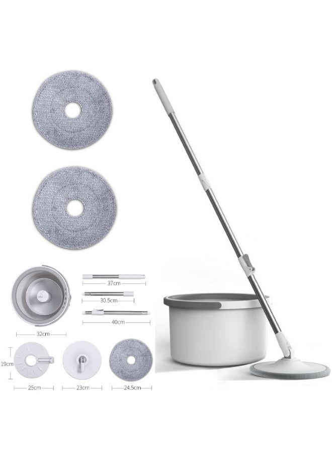PAACHU 360° Flat Spin Mop with Bucket – Durable Design, Adjustable Handle, Microfiber Pad-2.5L - Image 2